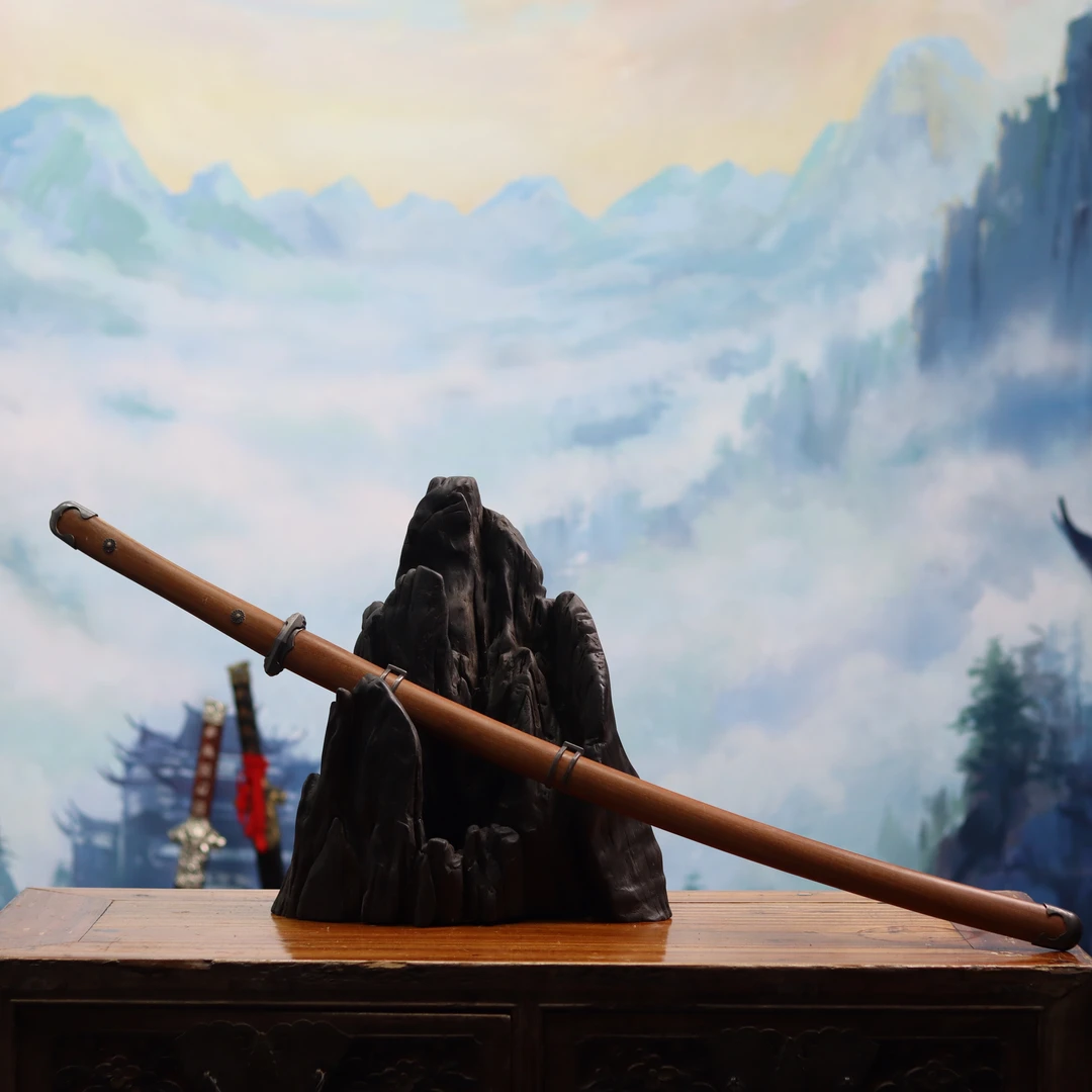 【传统刀剑】疾风弯款 镜面 铜装 重蚁木-夏莊武备 工艺品未开刃