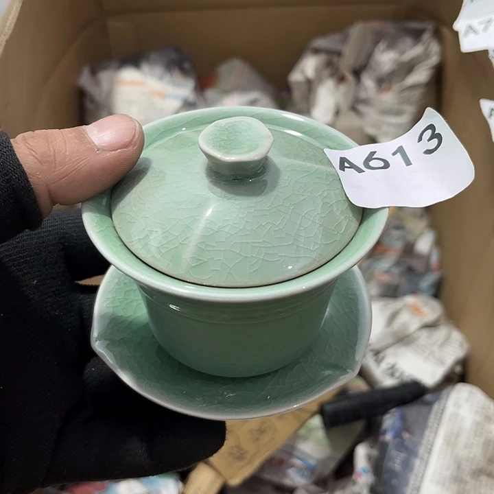 瓷片茶摆件工艺品摆件666