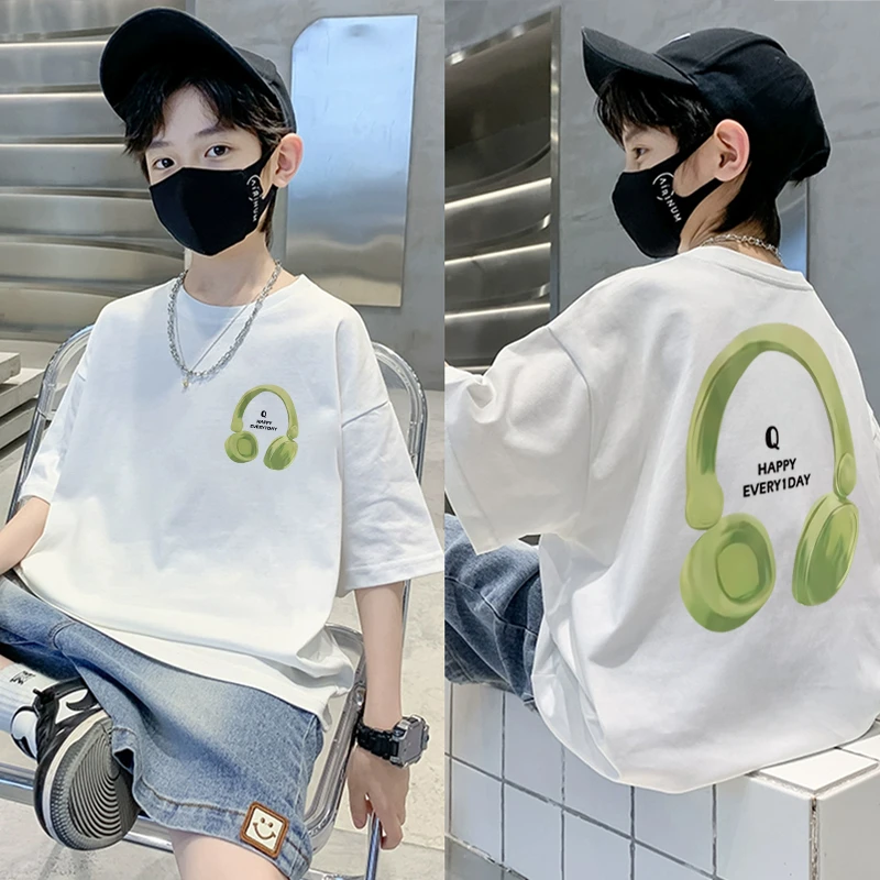 【100%纯棉】2025年款衣服儿童男童夏装潮酷痞帅童装潮牌短袖t恤