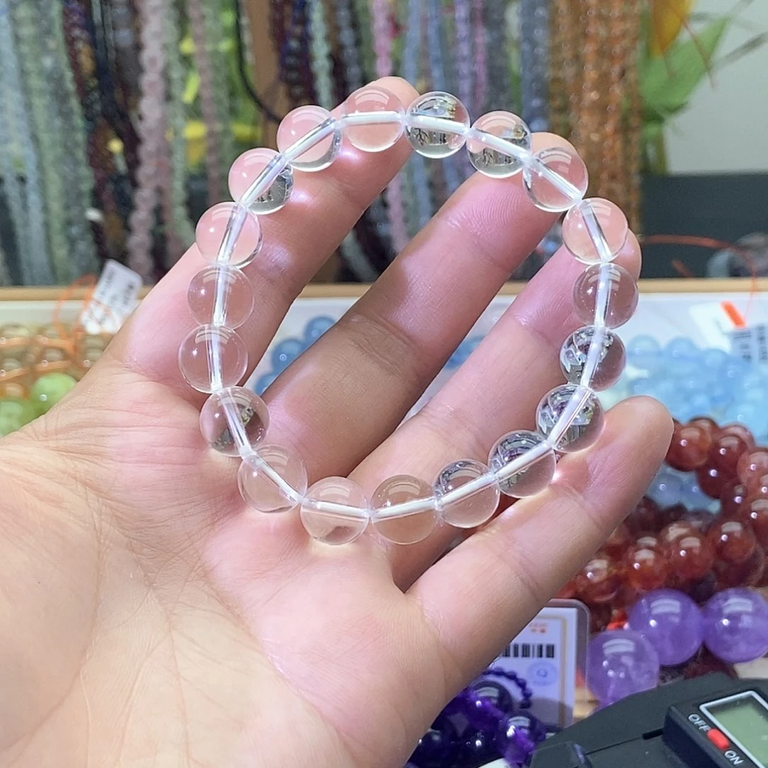 水晶手链未镶嵌7A白水晶10+