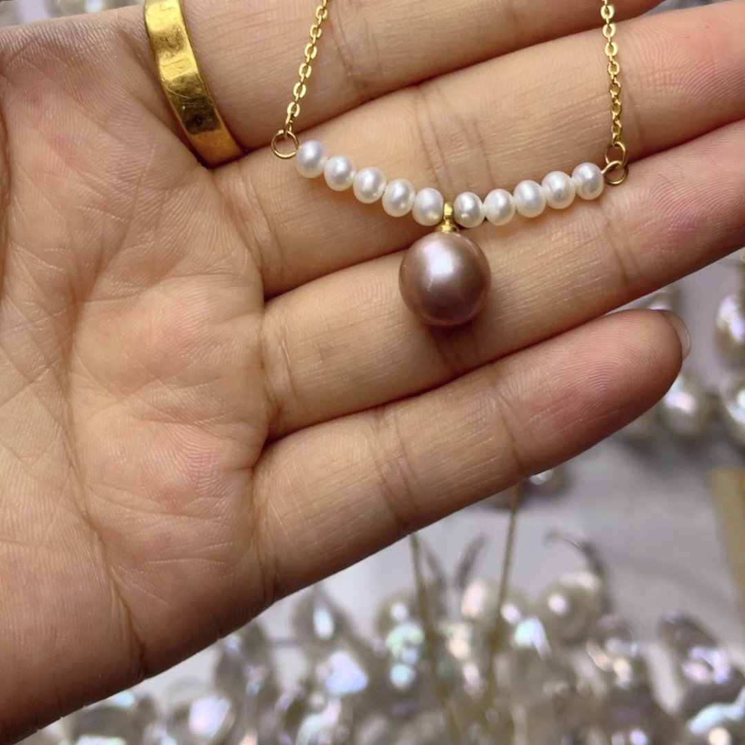 淡水珍珠合金颈饰