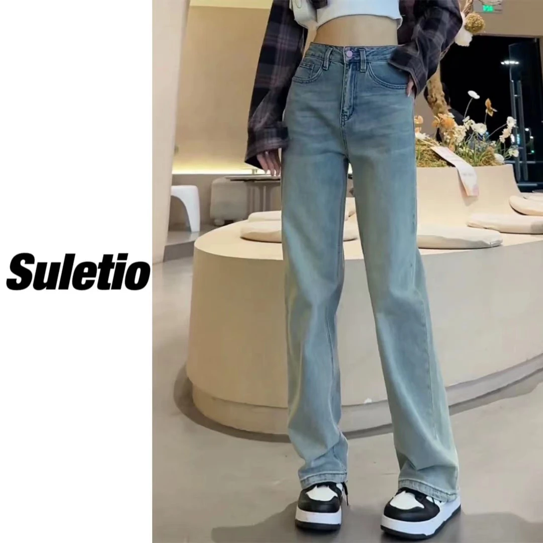 0185 十三行订单高质量版 ykk拉链 高棉 窄版高腰弹力直筒牛仔裤