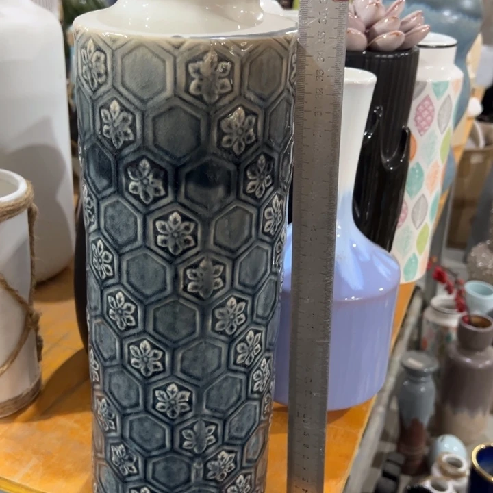 瓷花瓶摆件外贸出口（微瑕）高38口8公分