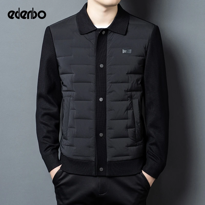 【商场同款】爱登堡轻薄款男士羽绒服冬季新款保暖爸爸翻领休闲外套