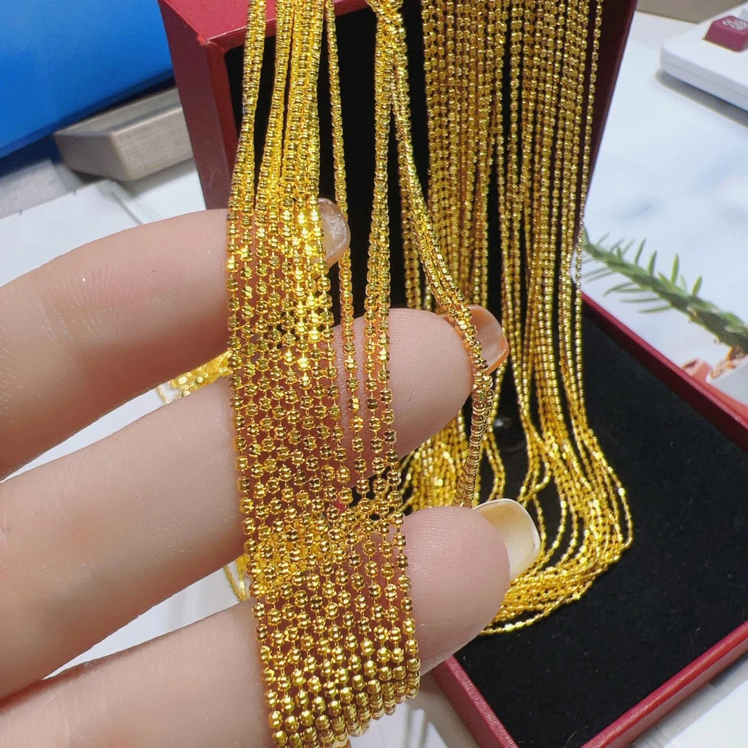 链子925银 S925银意大利进口爆闪珠（50厘米）单链A073