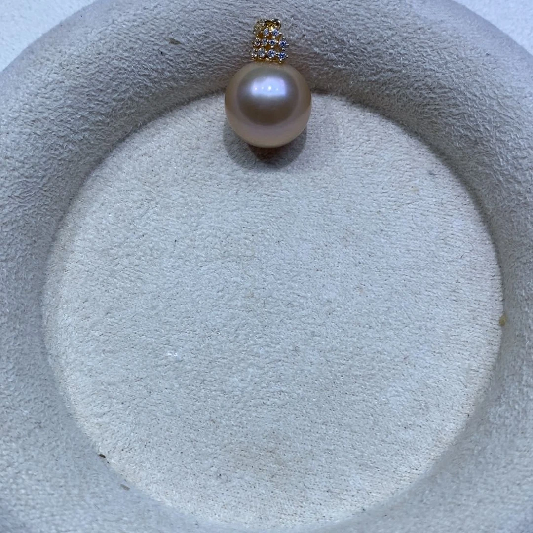 吊坠(不含链)银S925镶嵌淡水珍珠