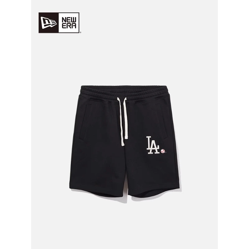 New Era x MLB系列洛杉矶道奇队舒适刺绣五分裤休闲短裤男女同款