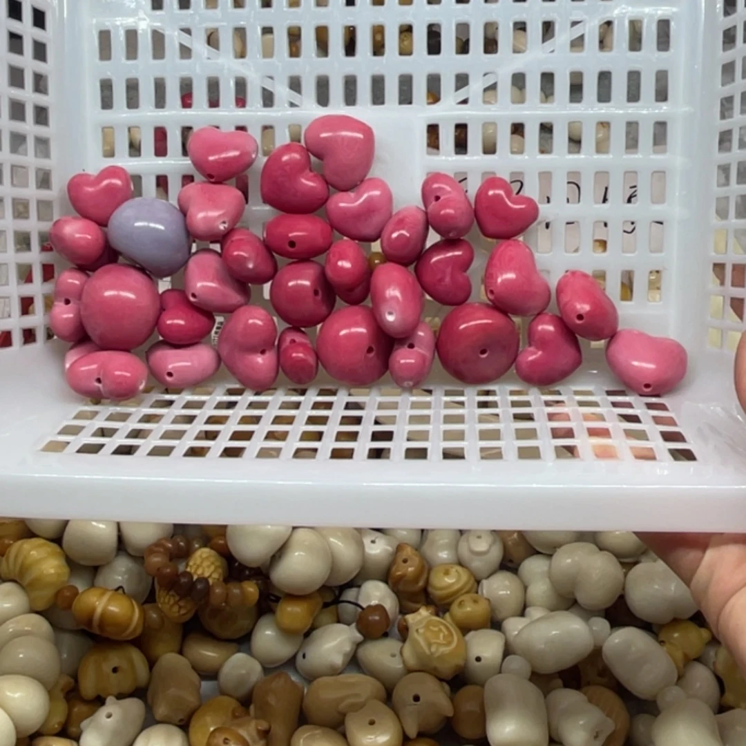 菩提根/象牙果吊坠微瑕象牙果粉色十颗