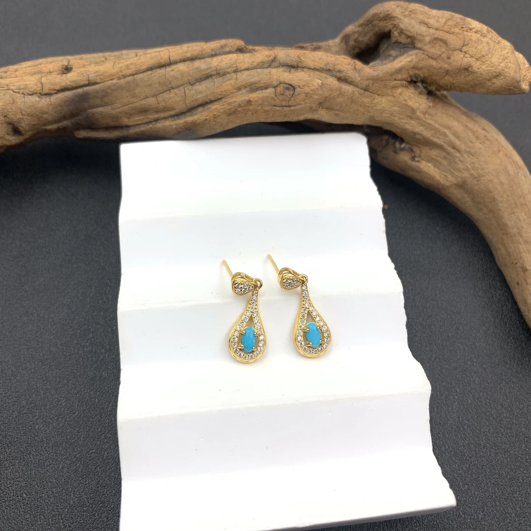 绿松石耳钉-多样性发一-260104050