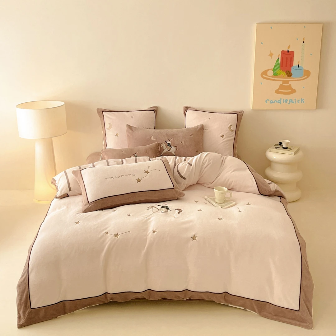 DX 星辰【过冬神器】冬季儿童款蓄热保暖锁温高克重婴儿绒四件套