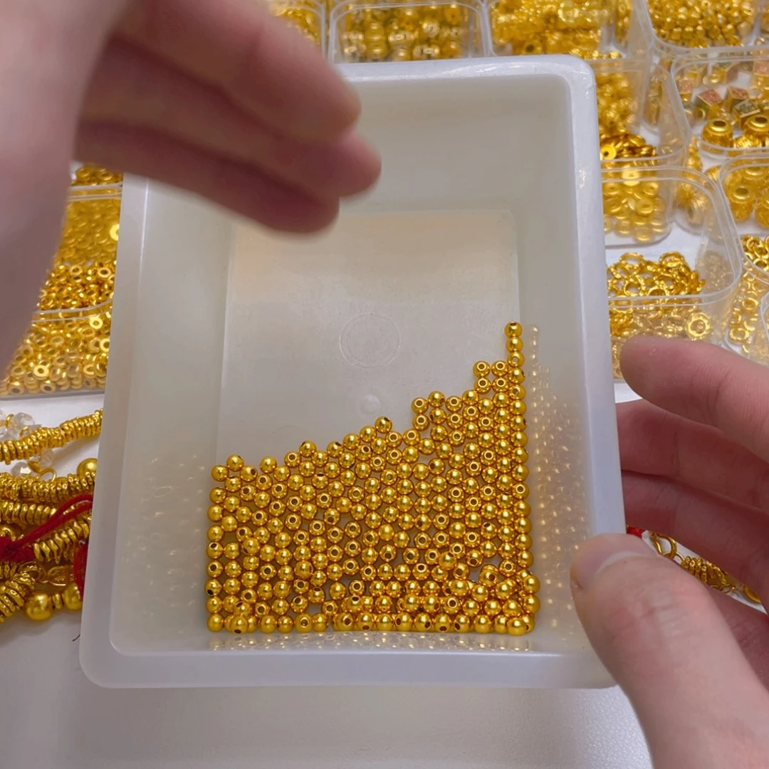 锆石铜合金新款高货古法珠5mm10颗