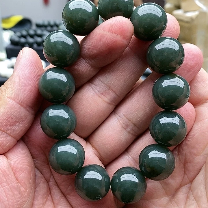 【闪购商品】未镶嵌手链和田玉18且末蓝2