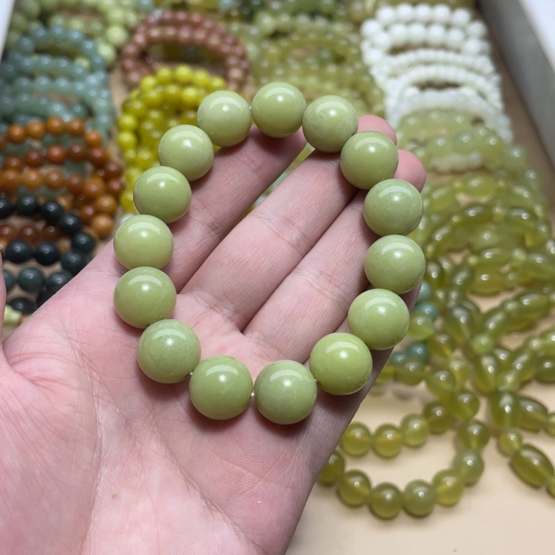 蛇纹石玉未镶嵌手链