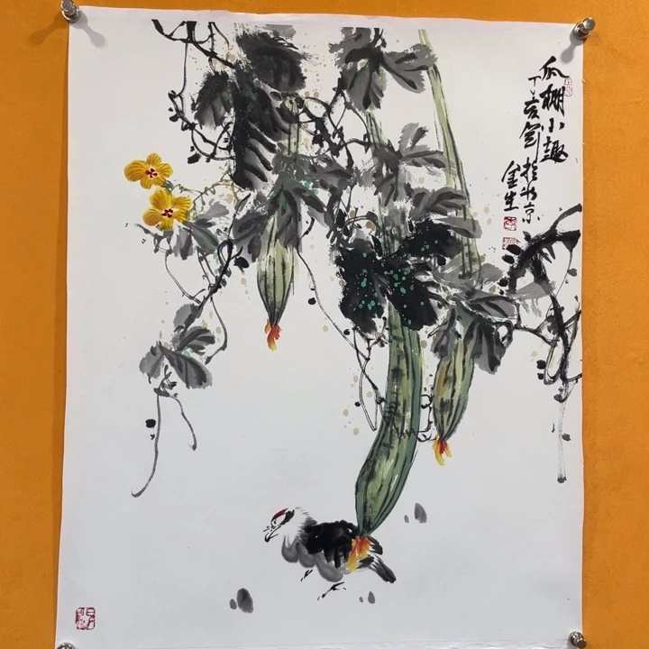 国画李川浦精品花鸟画