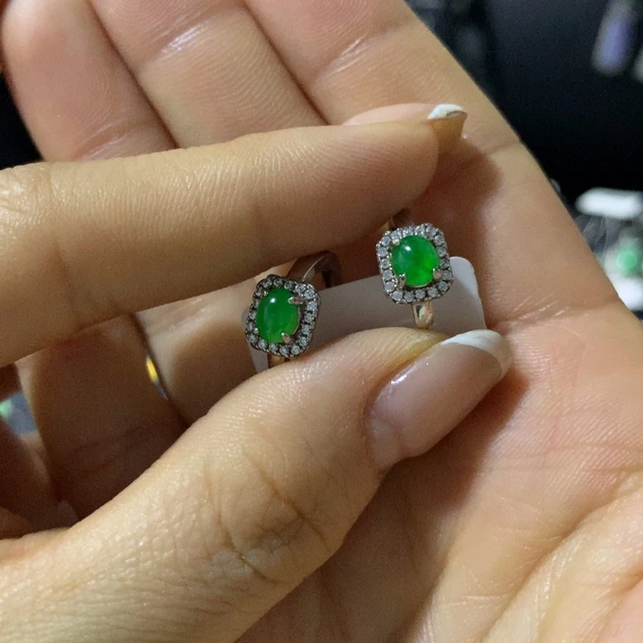 翡翠银S925镶嵌戒指