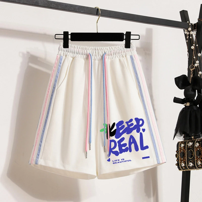 女大童短裤夏季12少女新款外穿运动裤15初中生胖女童加大码五分裤