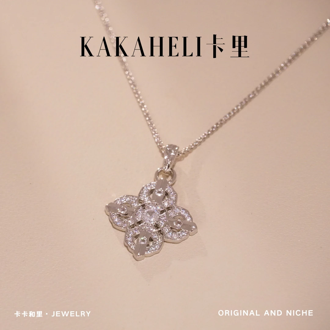 铜合金项链 时空之源复古同心锁项链 A1517