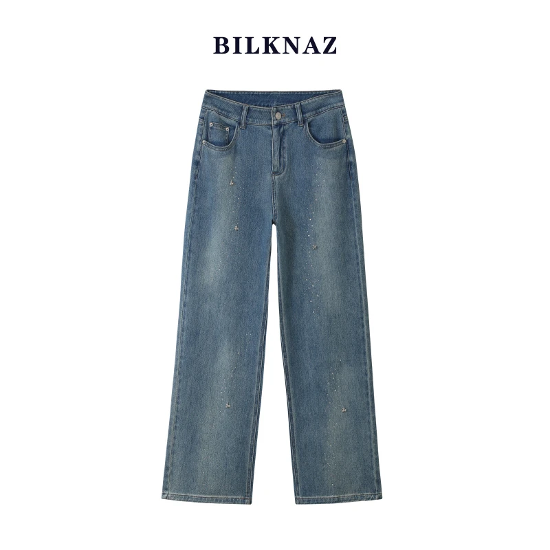 BILKNAZ秋冬季时尚百搭牛仔裤显瘦休闲裤女款K2008