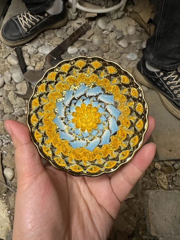 高端瓷器 金玉满堂蓝莲花 主人杯A121