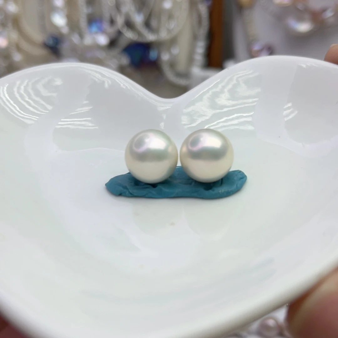 淡水珍珠耳饰银S925镶嵌