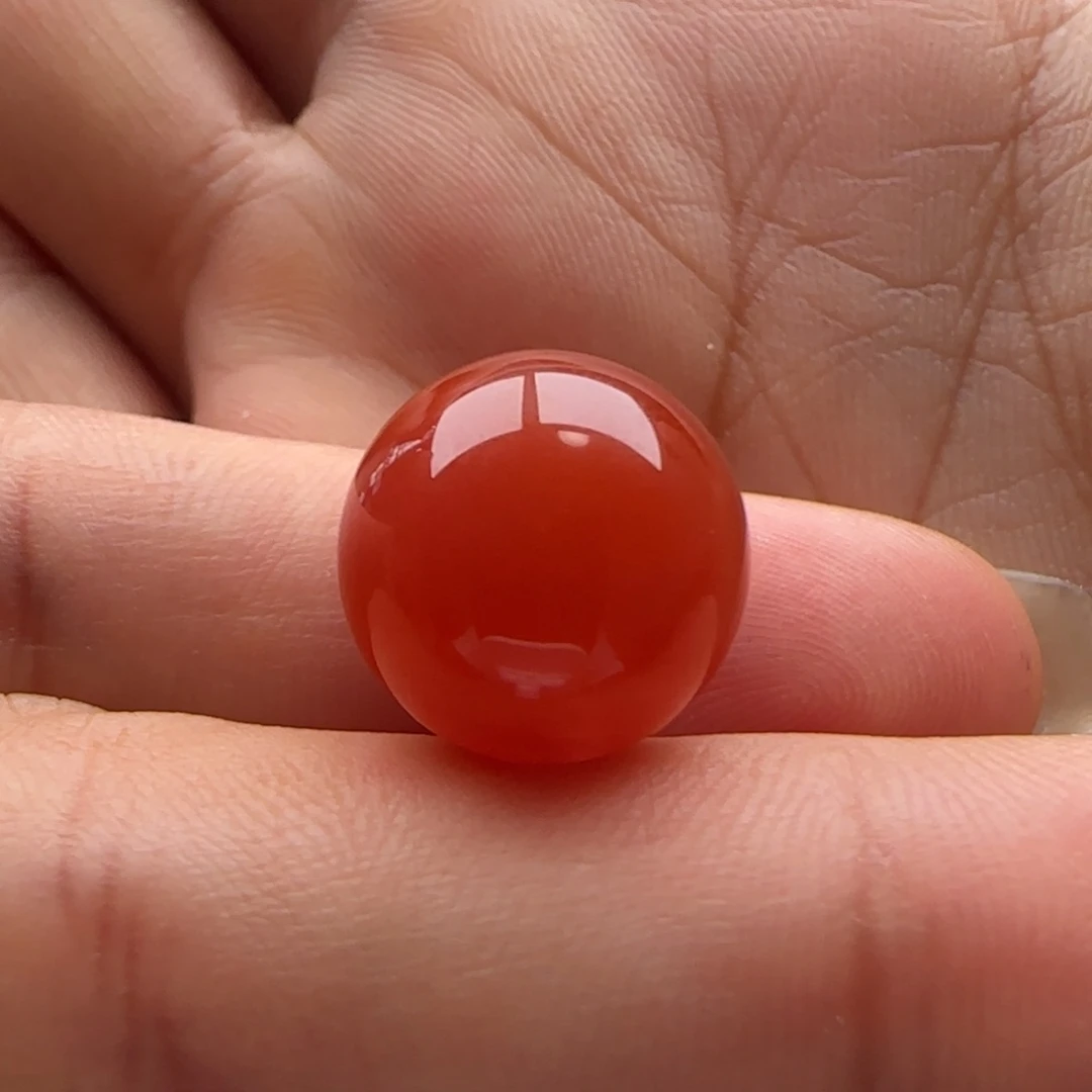 南红玛瑙圆珠13.8未镶嵌水线