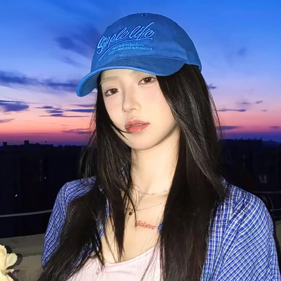 韩国ins风复古百搭刺绣棒球帽鸭舌帽女适合户外的帽子