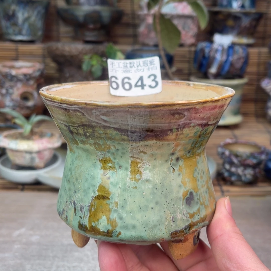 手工花盆默认瑕疵完美者勿拍