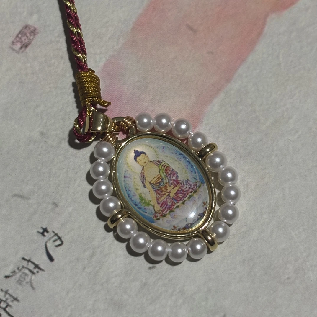 不锈钢树脂吊坠 药师佛简约吊坠挂件项链男女同款