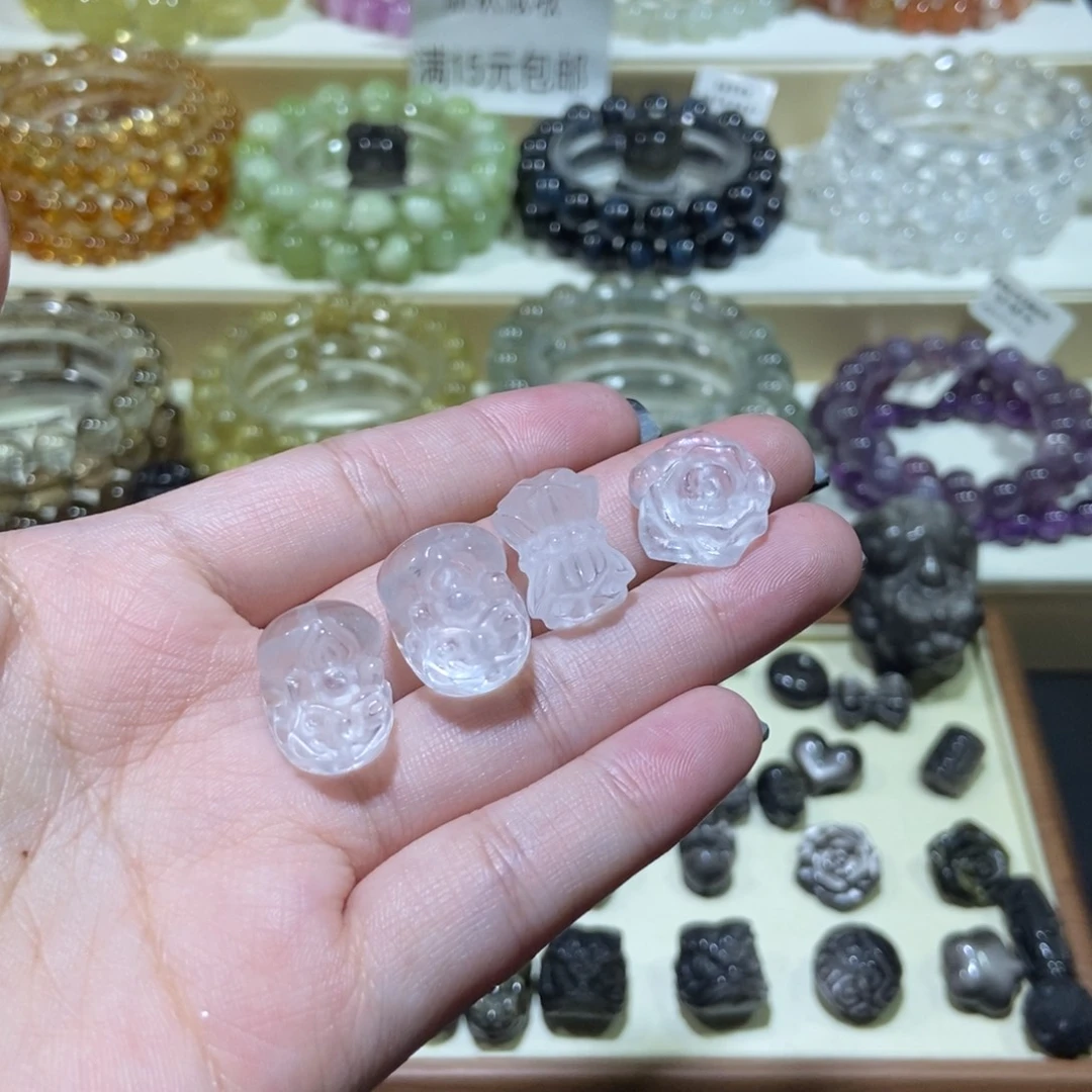 珠宝半成品水晶未镶嵌白水晶26/4个
