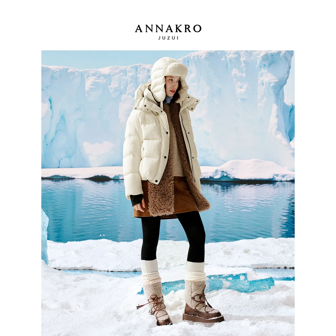 【婷婷专属】玖姿·安娜蔻KWFD03336轻户外泡芙鹅绒羽绒服女2025冬