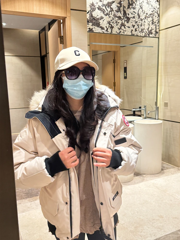 CAHOBC  GOOSE抗寒羽绒服01款飞行夹克2025防风保暖加厚短款外套