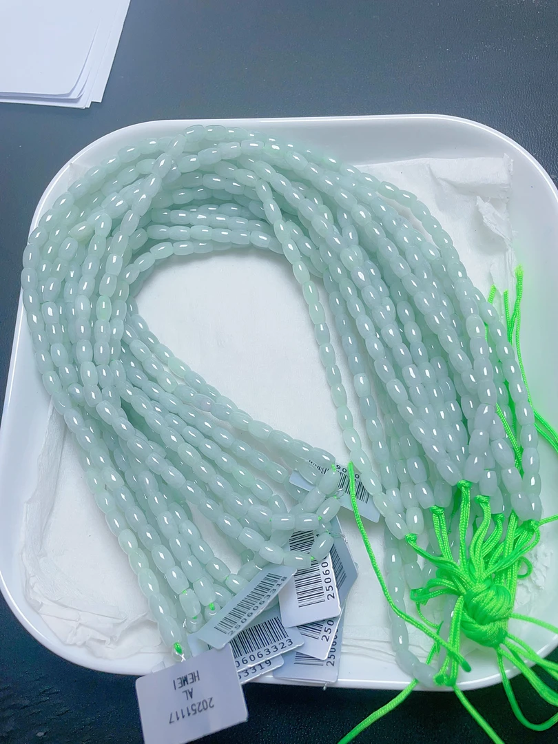 缅甸翡翠A货珠串多样性发其一拍一发一657