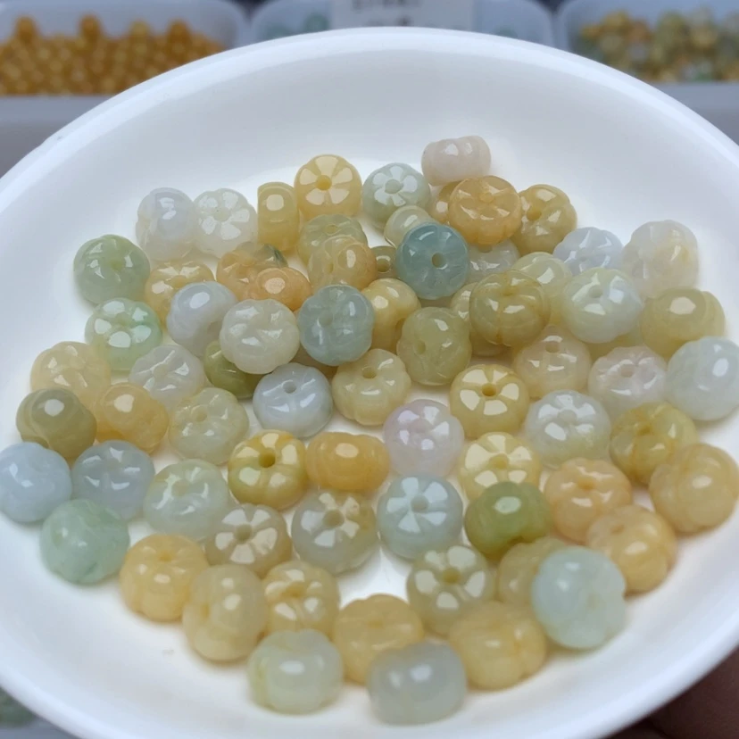 【闪购商品】翡翠手链未镶嵌卡5.6乘8.7冰黄多宝南瓜20个