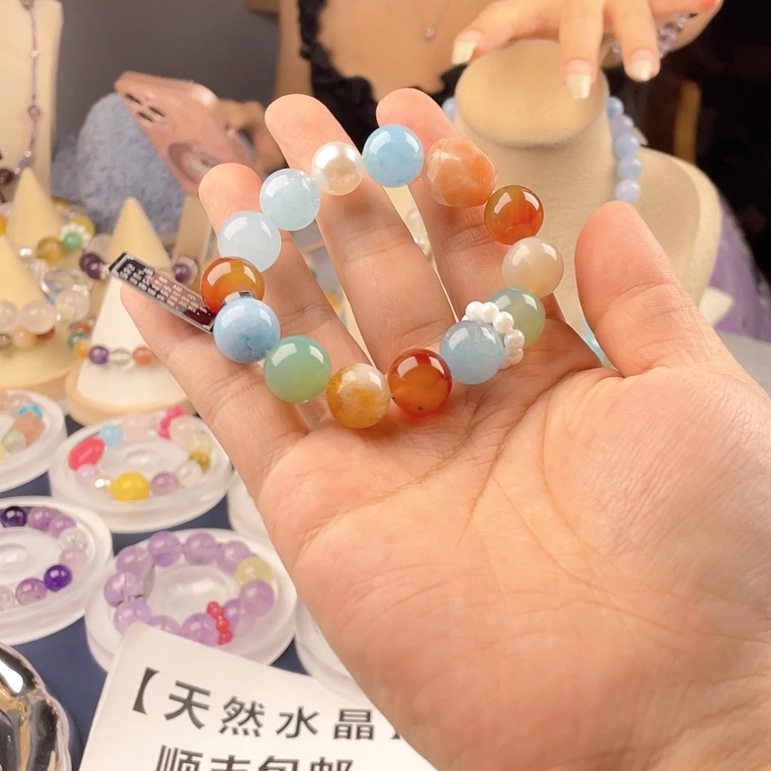 银S925镀金镶嵌手链水晶