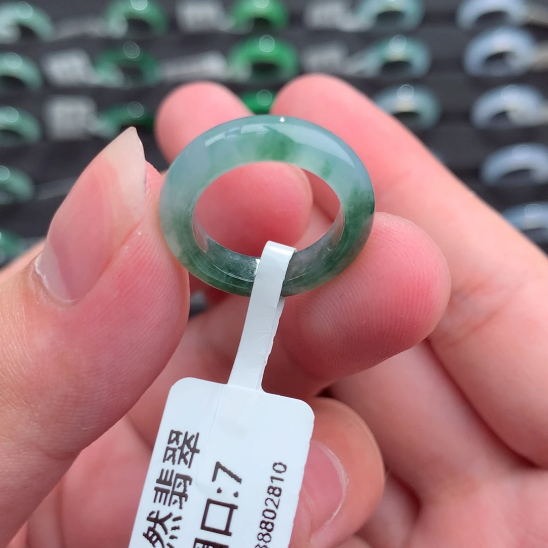 翡翠戒指未镶嵌雅****学天然