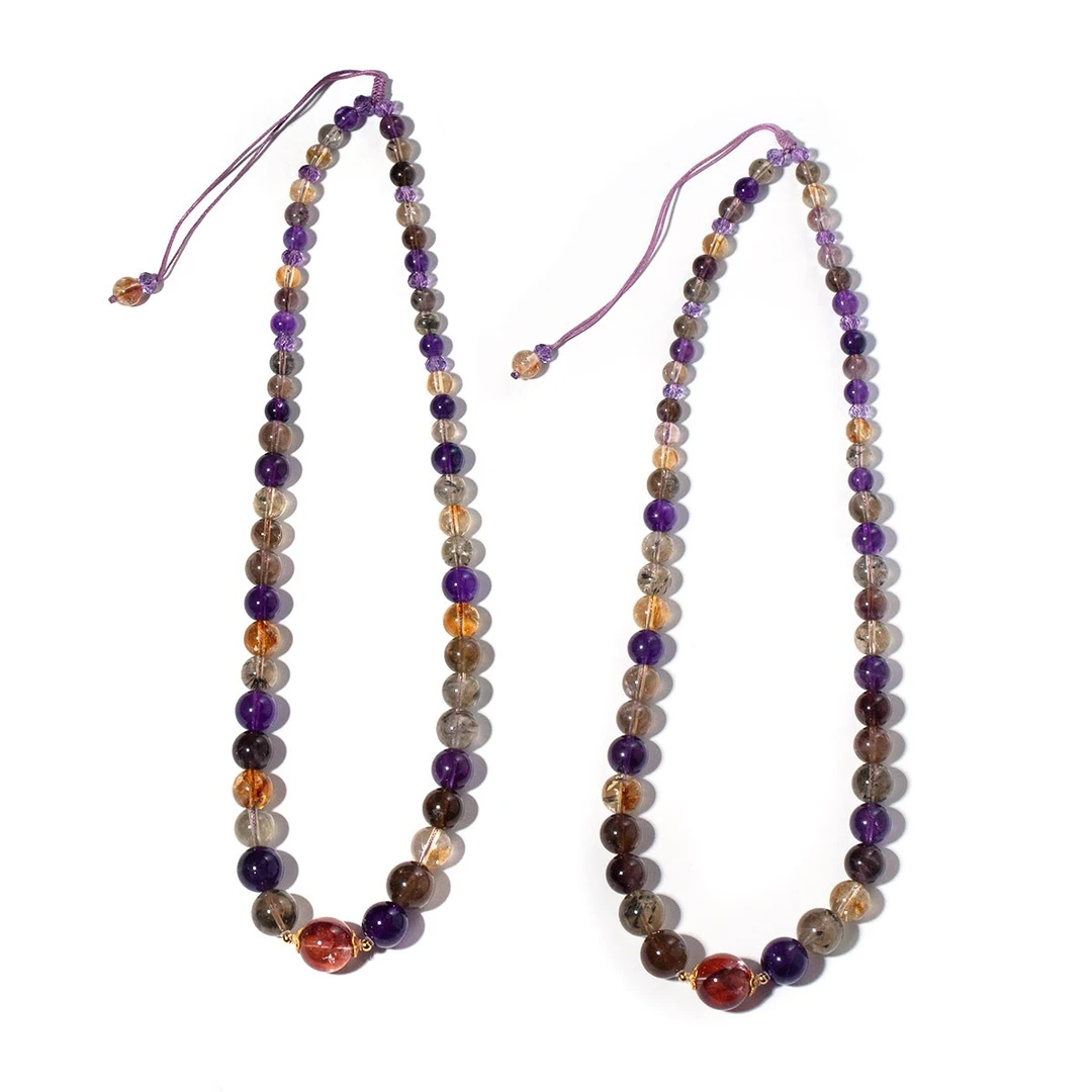 【网瓷专属】银饰极光多宝项链多样性发一XL3684B（约7-14mm）