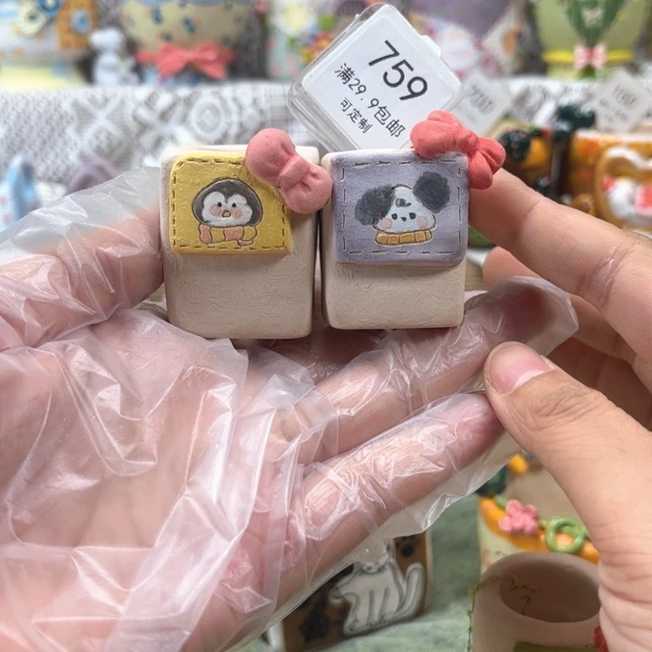 759方盆套装花盆手绘
