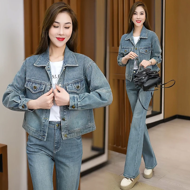 短款街头风休闲牛仔衣女2025秋季新款韩版小个子长袖简约风短外套