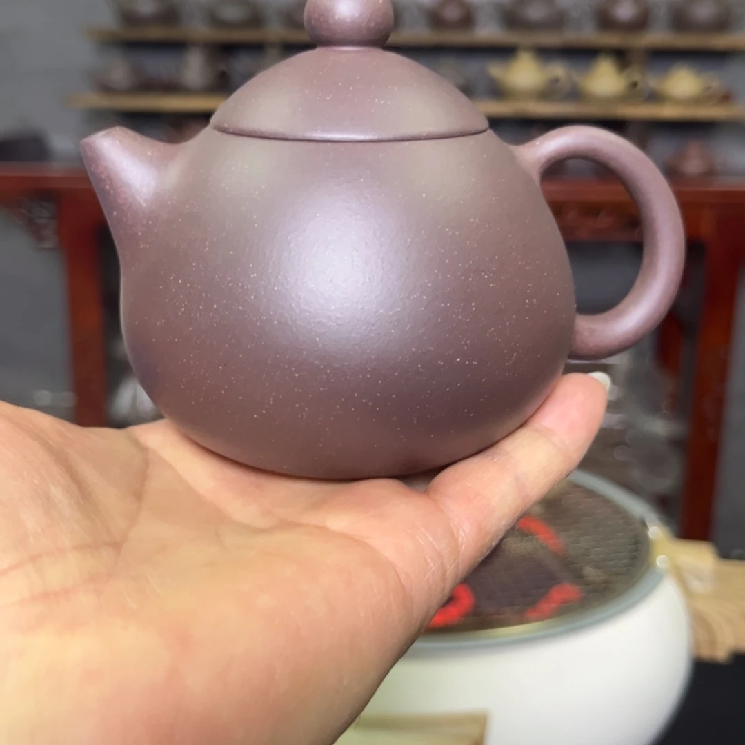 茶壶紫砂底槽青龙蛋半手工