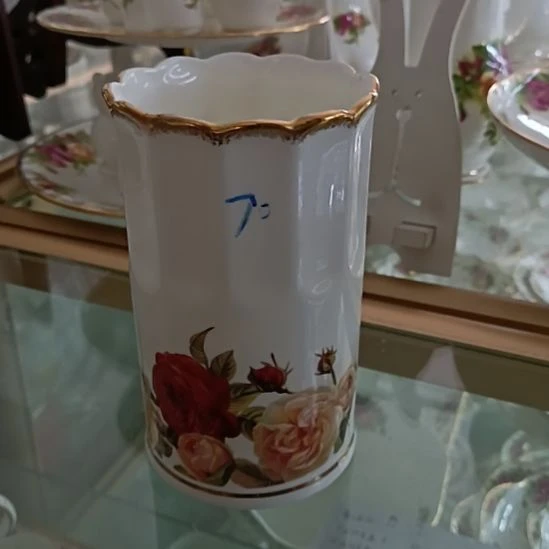 新疆西藏包邮骨质瓷金秋玫瑰手工拍金大容量筷子筒