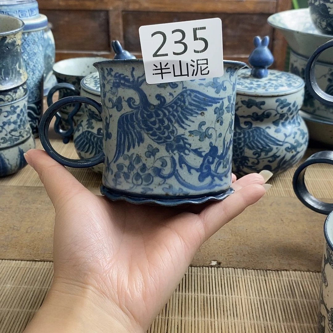 手工手绘青花高温陶瓷