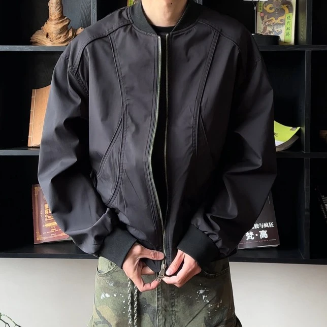 美式短款飞行工装夹克百搭复古cleanfit外套