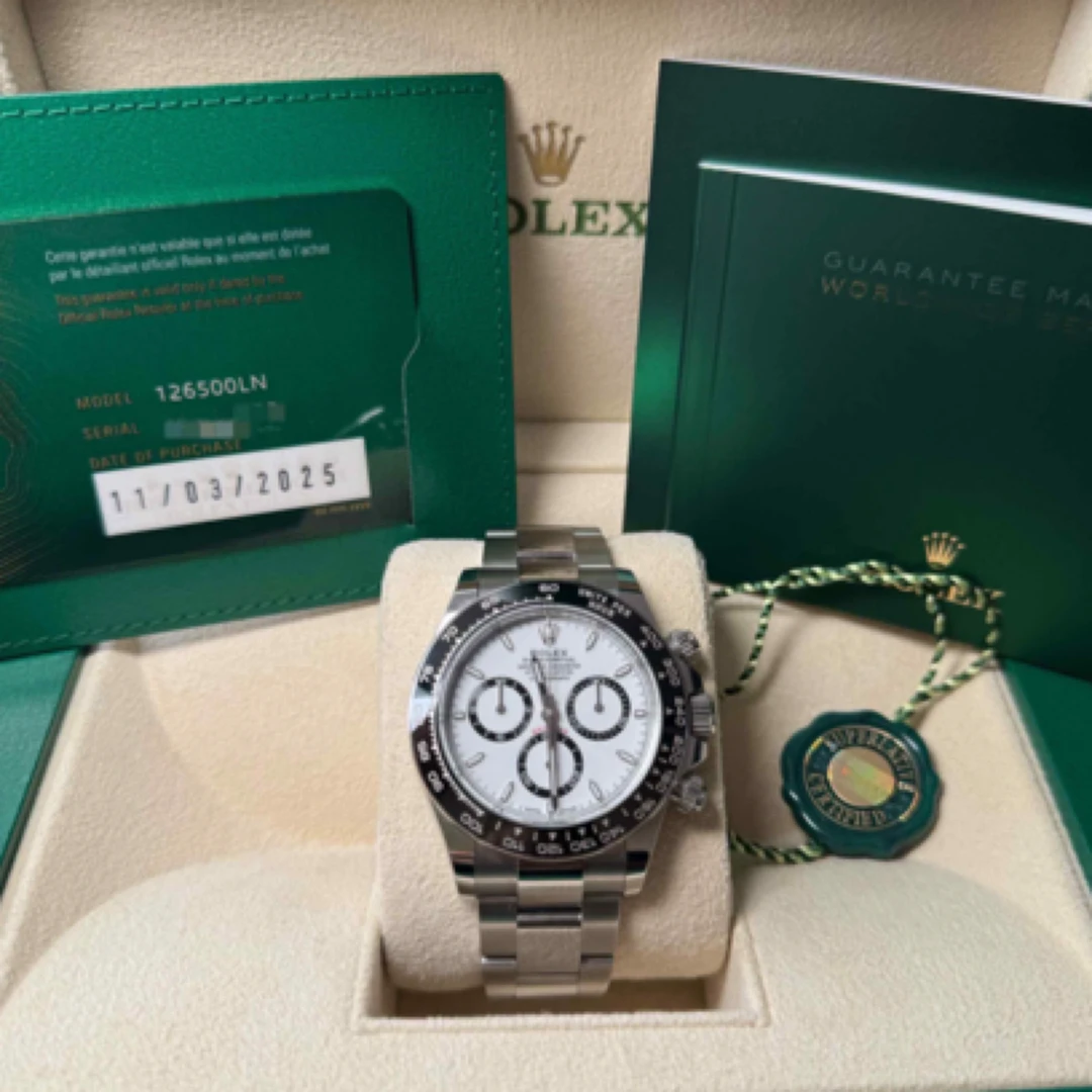 99新 Rolex/劳力士 劳力士126500白熊猫 25年全套全长