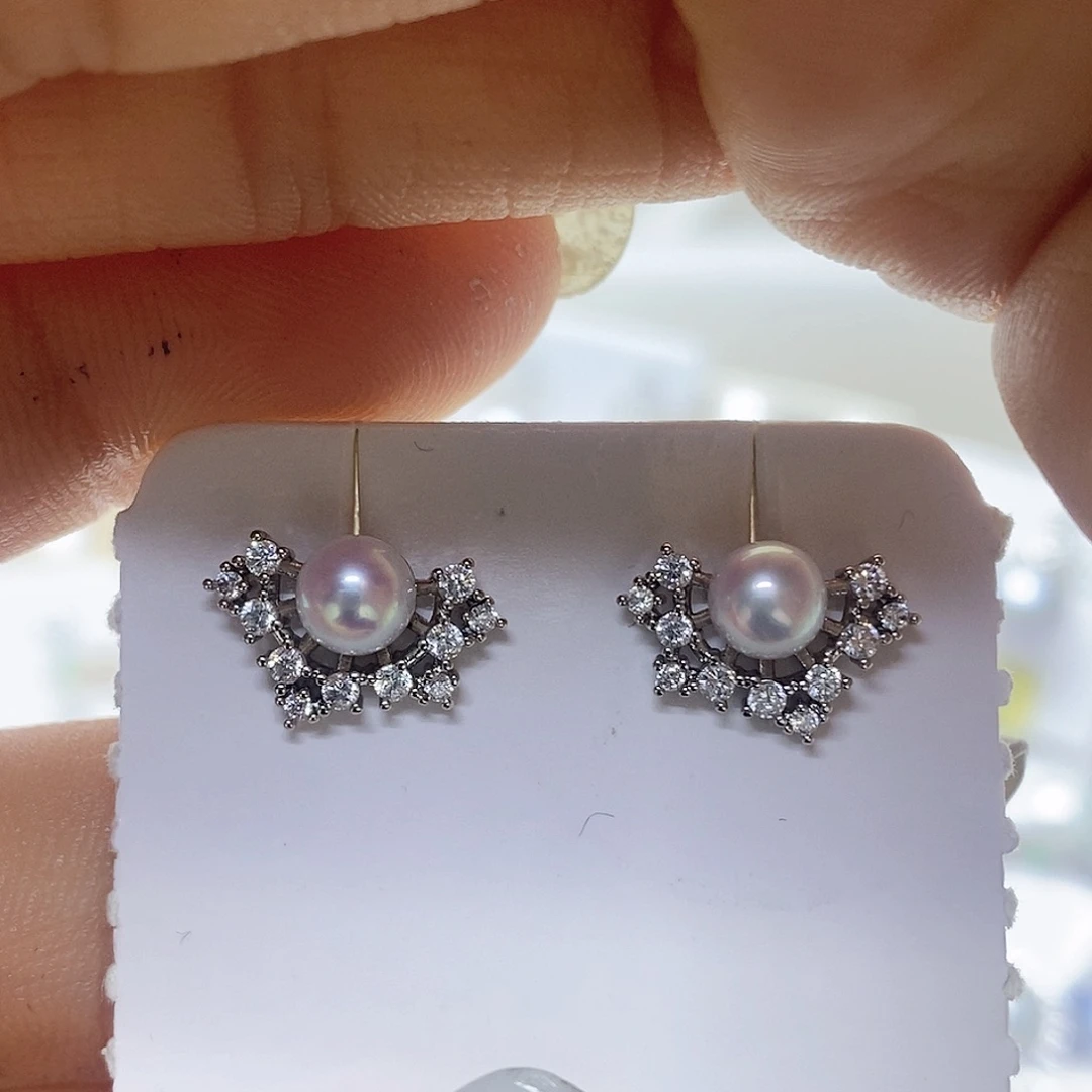 耳钉未镶嵌淡水珍珠