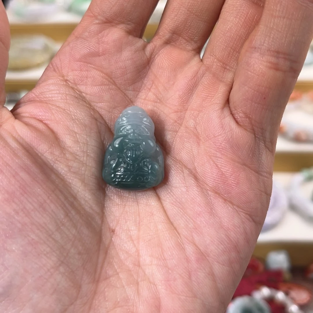未镶嵌手链翡翠逆*茹翡翠雕刻米爷爷吊坠