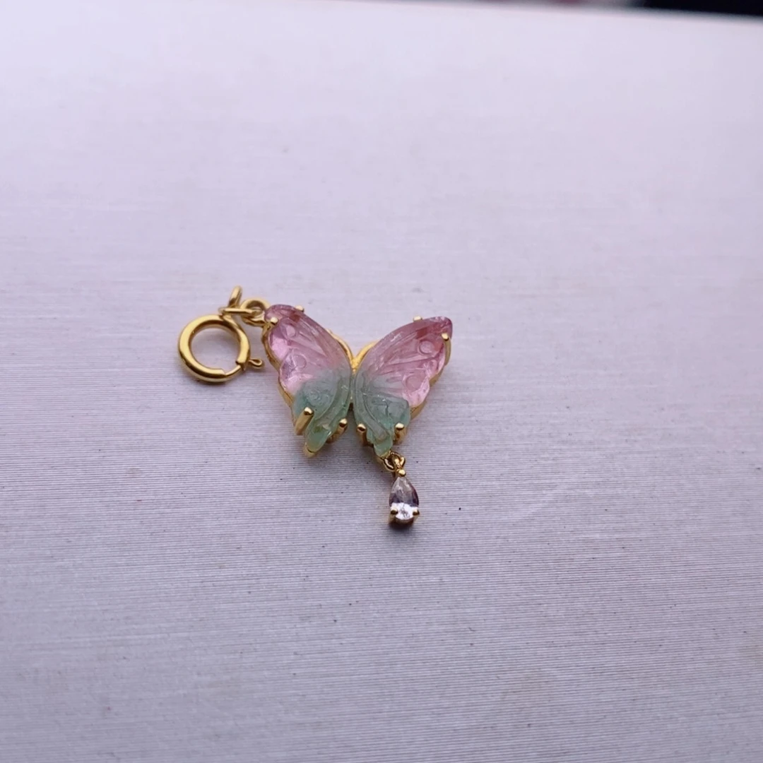 18K金镶嵌小滴溜碧玺A小滴溜