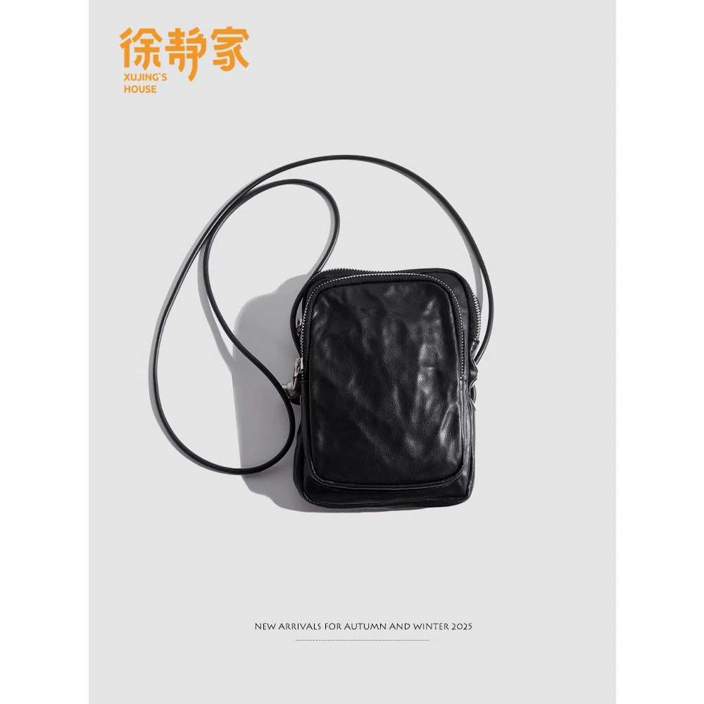 褶皱手机包女小众高级感单肩包洋气时尚斜挎包迷你小包包G350-1
