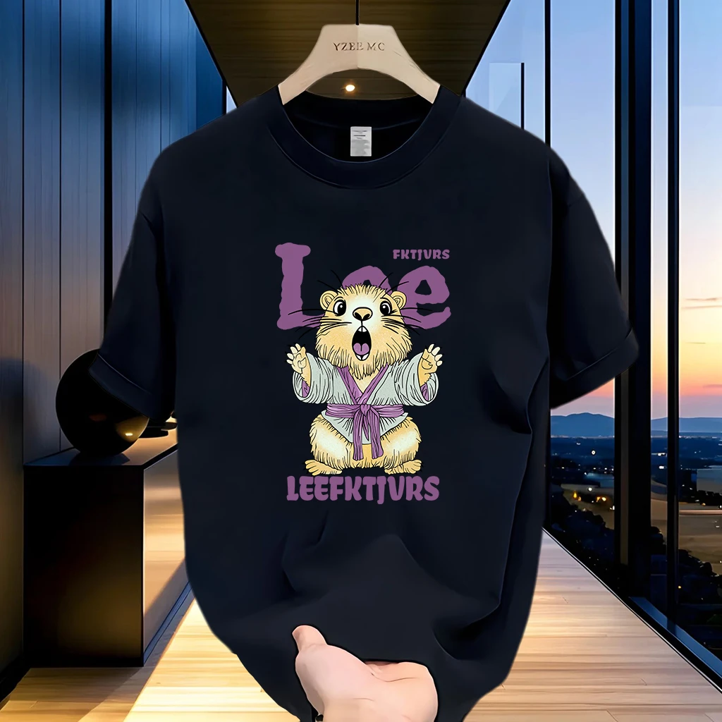 美式痞帅重磅纯棉短袖T恤青年男女款夏季ins潮牌男士圆领百搭上衣