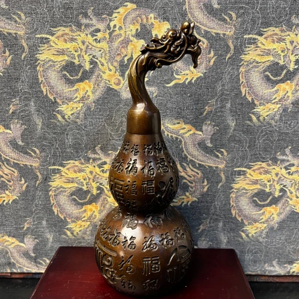 【闪购链接】铜龙头百福葫芦摆件