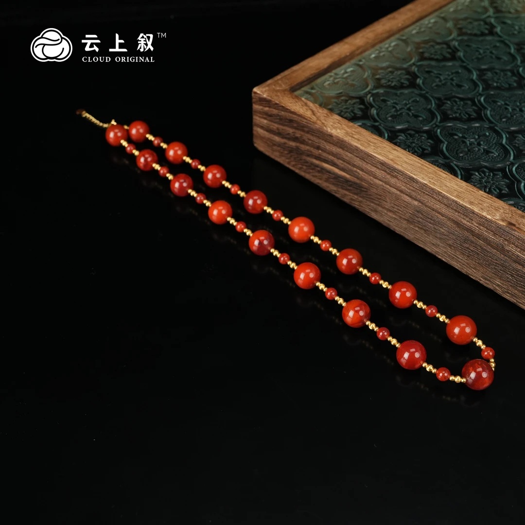 【云上叙】 10 QJDXYGD212236-D 18K金南红项链 -多样性发其一